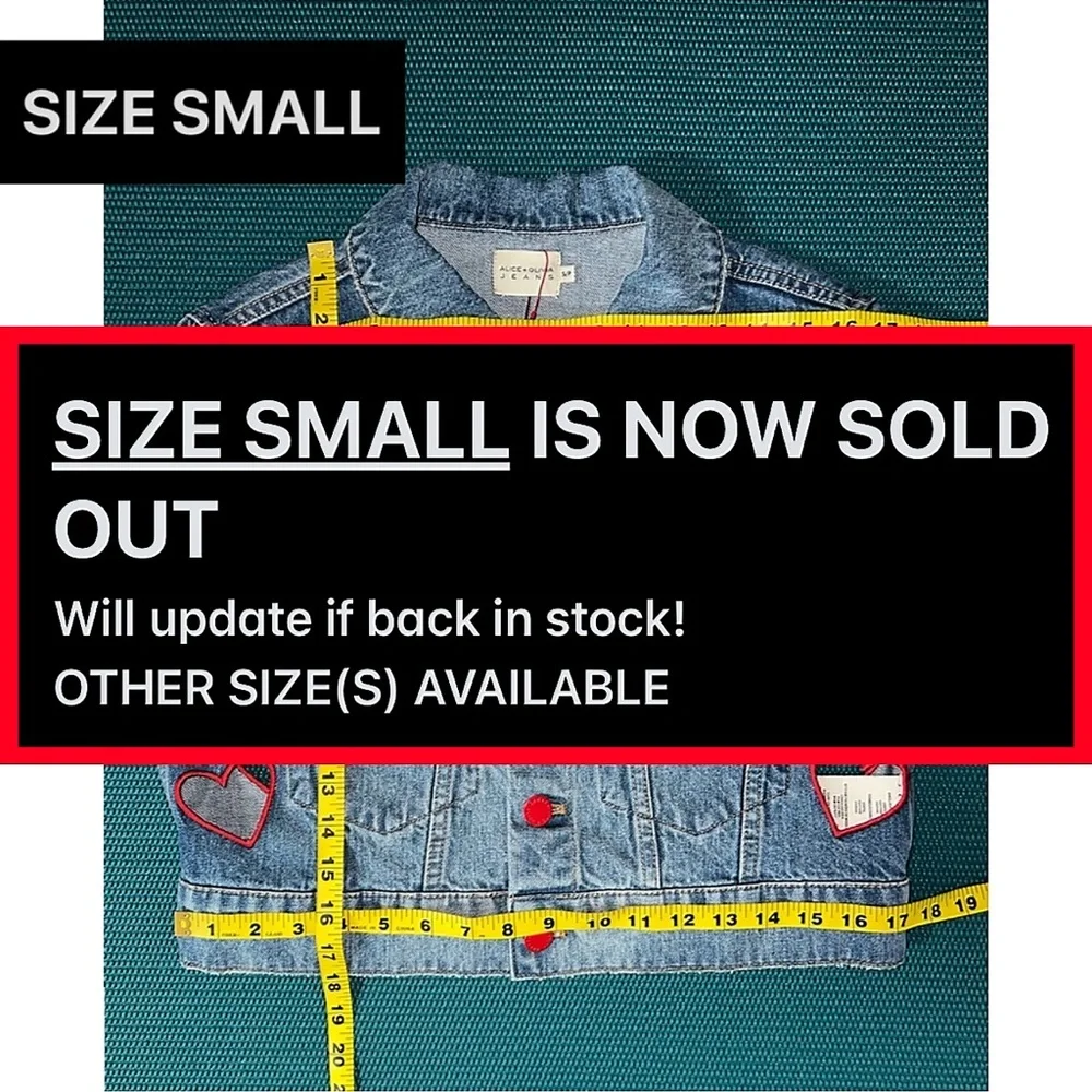 Alice + Olivia Jeff Heart Embroidered Cropped Denim Jacket - Picture 12 of 16